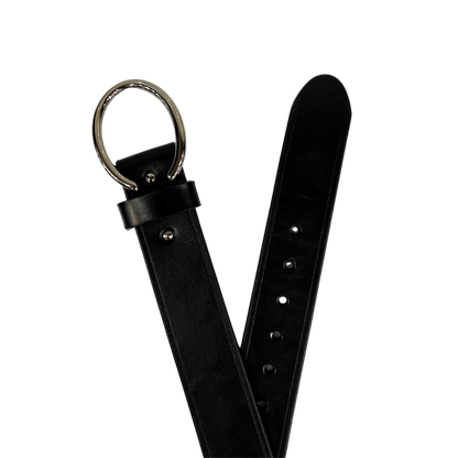 Cinturon casual en piel genuina para dama modelo #3058 Negro 40mm