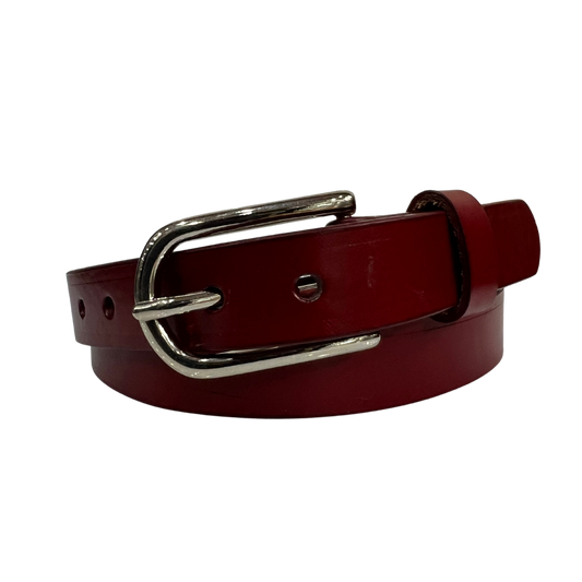 Cinturon casual en piel genuina para dama modelo #3011 Tinto 25mm