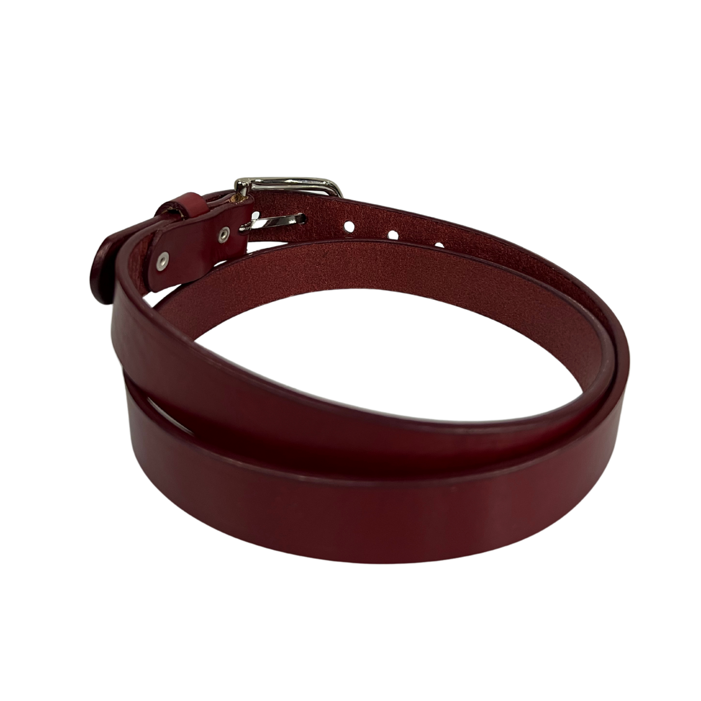 Cinturon casual en piel genuina para dama modelo #3011 Tinto 25mm