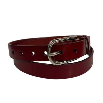 Cinturon casual en piel genuina para dama modelo #3011 Tinto 25mm