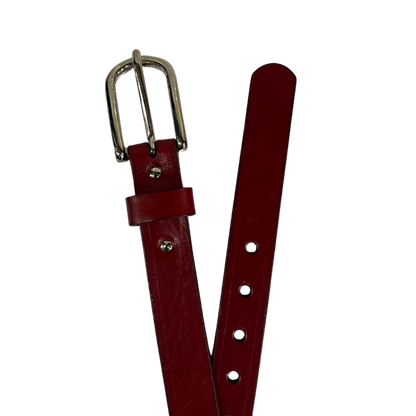 Cinturon casual en piel genuina para dama modelo #3011 Tinto 25mm