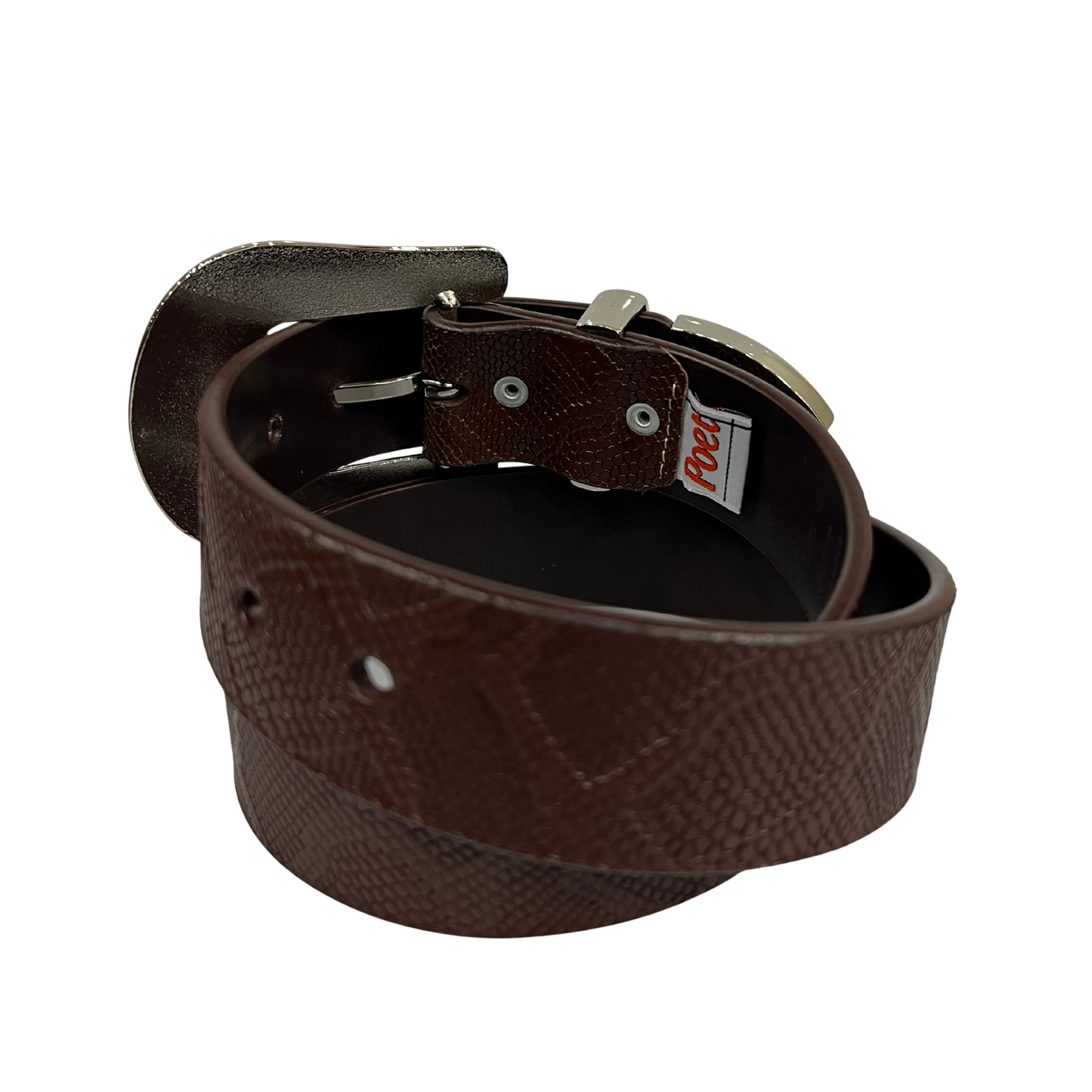 Cinturon estilo vaquero en piel genuina para caballero modelo #3078 Cafe Oscuro (edicion dragon) 40mm