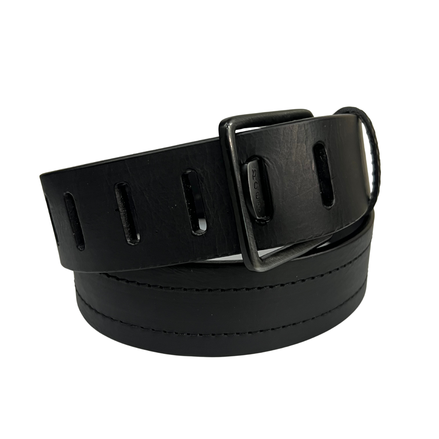 Cinturon casual en piel genuina para caballero modelo #1893 Negro 45mm