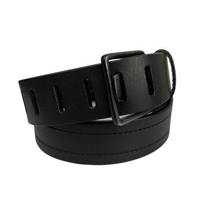 Cinturon casual en piel genuina para caballero modelo #1893 Negro 45mm