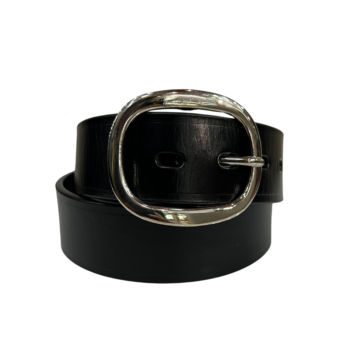 Cinturon casual en piel genuina para dama modelo #3026 Negro 40mm