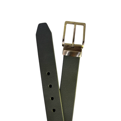 Cinturon de vestir en piel genuina para caballero modelo #2163 Gris 35mm