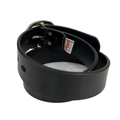 Cinturon casual en piel genuina para dama modelo #3026 Negro 40mm