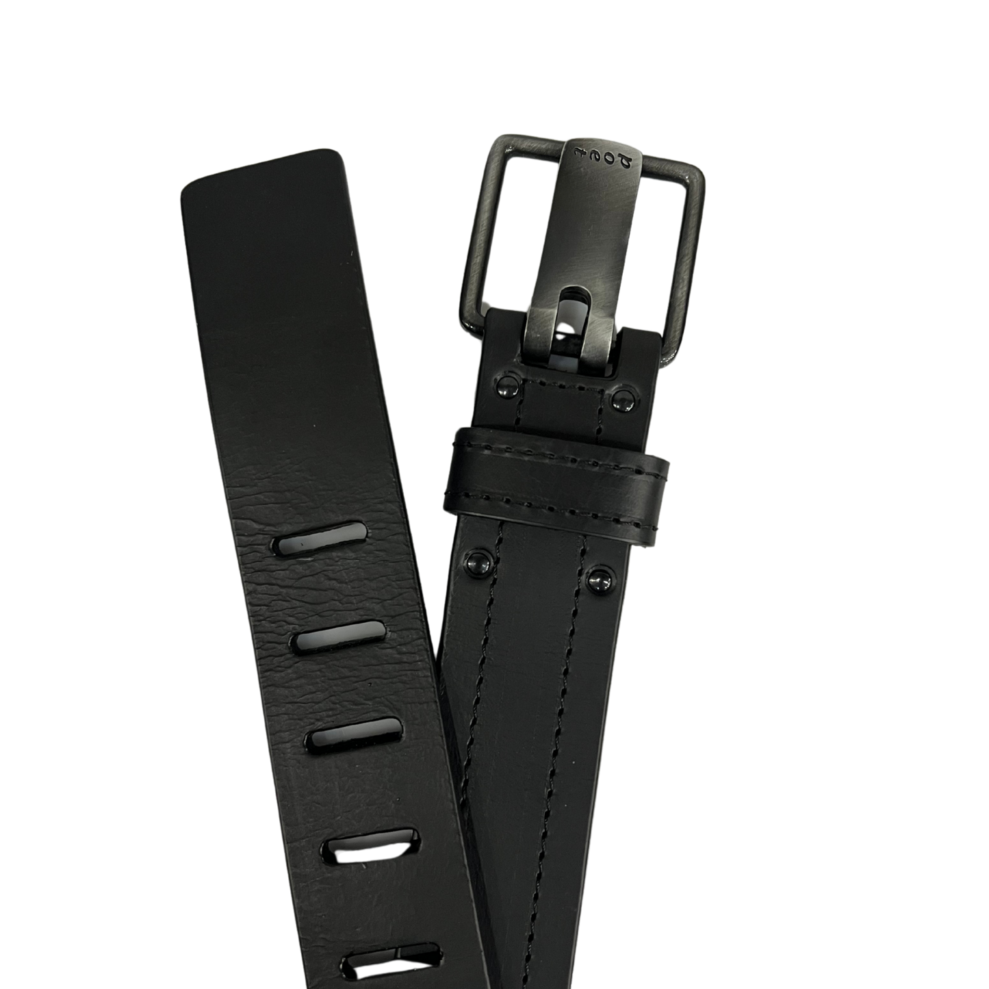 Cinturon casual en piel genuina para caballero modelo #1893 Negro 45mm