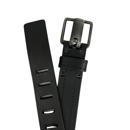 Cinturon casual en piel genuina para caballero modelo #1893 Negro 45mm