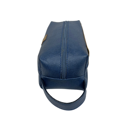 Bolsa de viaje en piel genuina color azul marino para dama y/o caballero modelo #0002