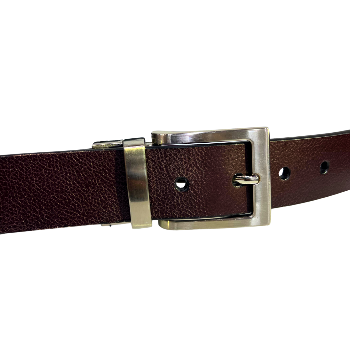 Cinturon de vestir en piel genuina para caballero modelo #1000 Cafe oscuro 35mm