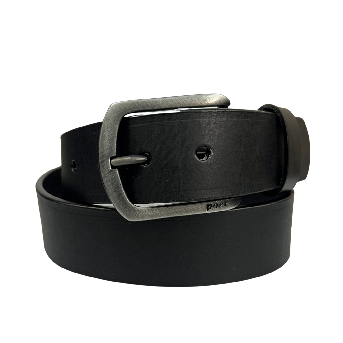 Cinturon casual en piel genuina para caballero modelo #1923 Negro 40mm