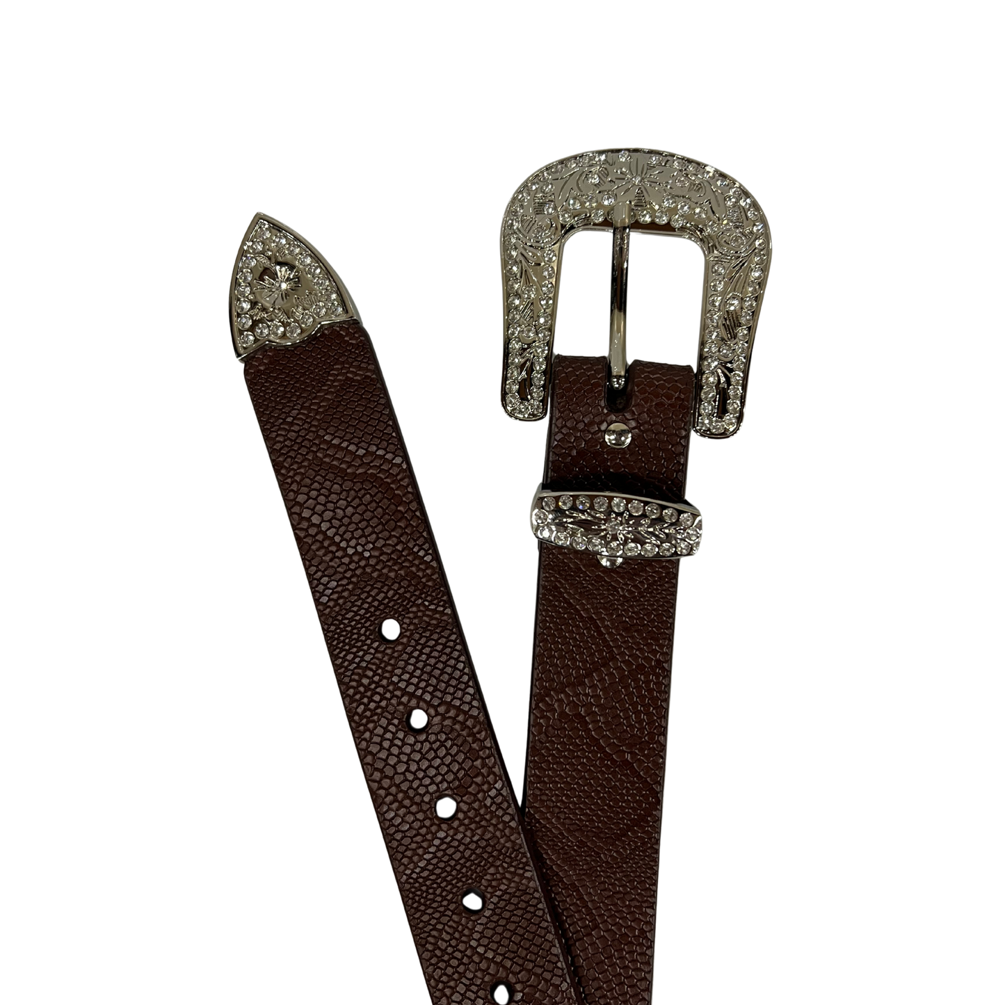 Cinturon estilo vaquero en piel genuina para caballero modelo #3078 Cafe Oscuro (edicion dragon) 40mm