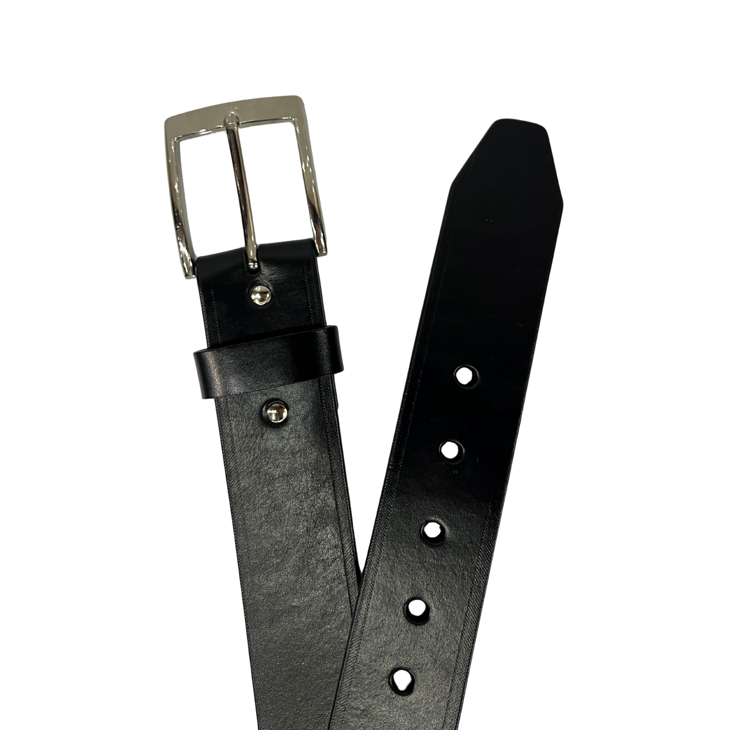 Cinturon casual en piel genuina para caballero modelo #2125 Negro 45mm