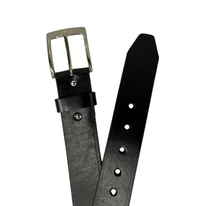 Cinturon casual en piel genuina para caballero modelo #2125 Negro 45mm